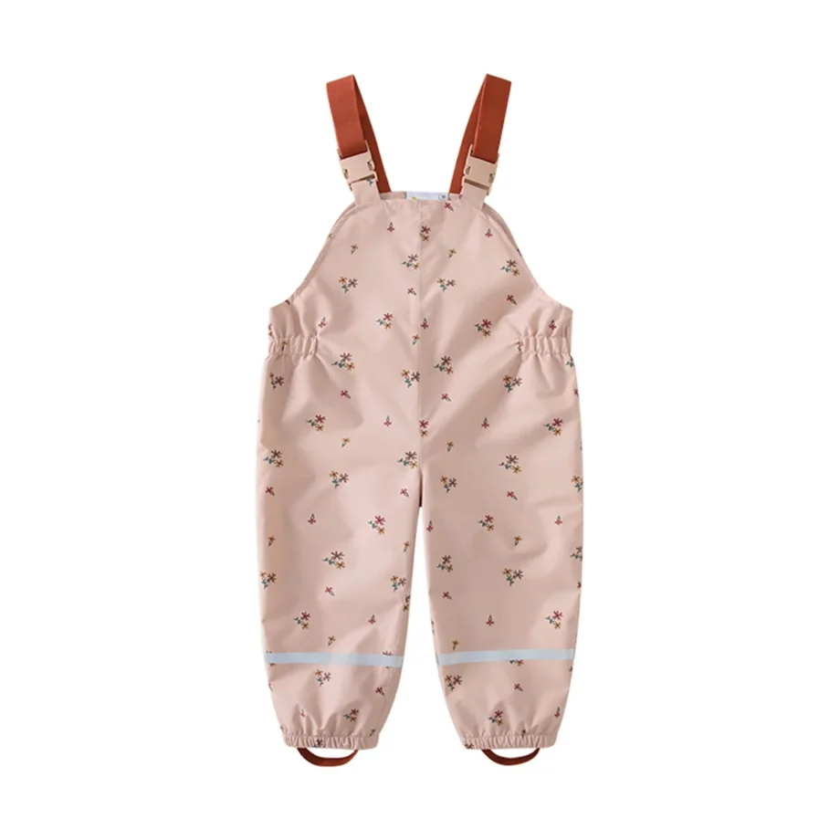 HONEYKING Children Waterproof Rain Pants Baby Jumpsuits Boys Girls Overalls Pants Fashion Kids Overalls