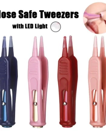 1PC Baby Dig Booger Clip Infants Clean Ear Nose Navel Safety Tweezers Safe Forceps Cleaning Supplies Forceps With LED Light