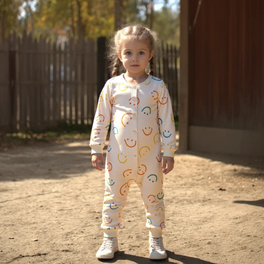 Sanlutoz Lovely Baby Girls Jumpsuits Autumn FashionToddler Rompers Clothing Long Sleeve with Headband
