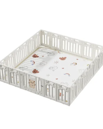 Baby Playpen Safety Fence Indoor Play Yard for Toddlers Kids Activity Center Baby Proofing Guardrail with Play Mat Living Room
