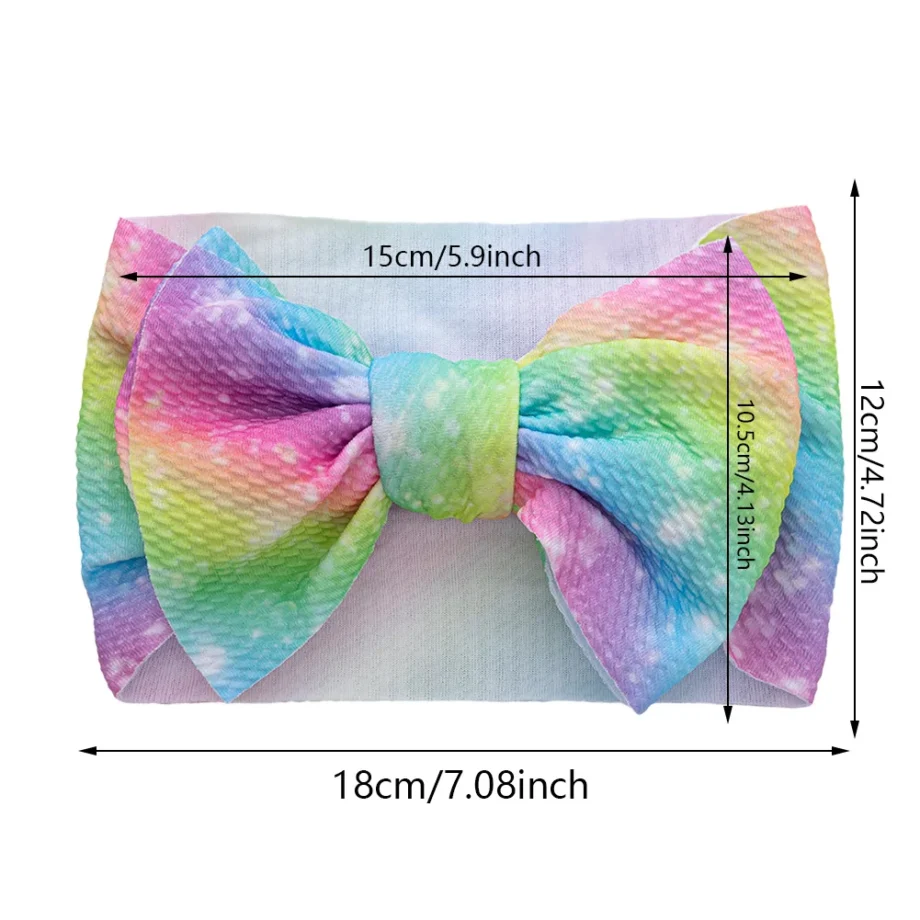 2Pcs/Set Strawberry Flower Pirnt Bullet Baby Headbands Fabric Lemon Rainbow Girls Hairbands Newborn Boys Kids Turban Headwraps