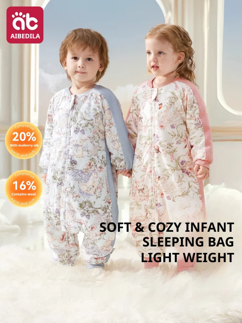 AIBEDILA Baby Sleep Sack Thick Soft Kid's Swaddle Transition Sleeping Bag Warmth Toddlers Wearable Blanket 6M-5.5T Boy/Gril