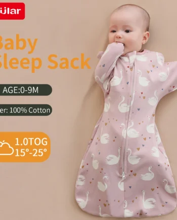 Newborn Raised Hand Anti-shock Cotton cartoon Swaddle Blanket New Born Baby Items Baby Swaddles