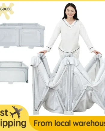 PANGDUBE Foldable Baby Playpen Outdoor Baby Activity Fence Thicken Steel Pipes Kid Folding Playground Baby Games Park Activities