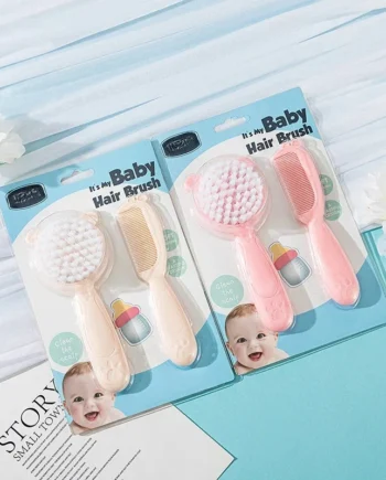 2pcs Set Baby Care Comb Anti-scratch Boy Girl Hairbrush Kids Combs Newborn Hair Brush Infant Comb Head Massager