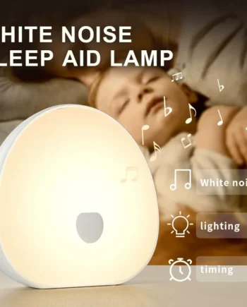 RGB Sleep White Noise Machine with Soothing Sound Touchable Rechargeable LED Night Light Relaxing Audio & Sleep Lamp for Baby