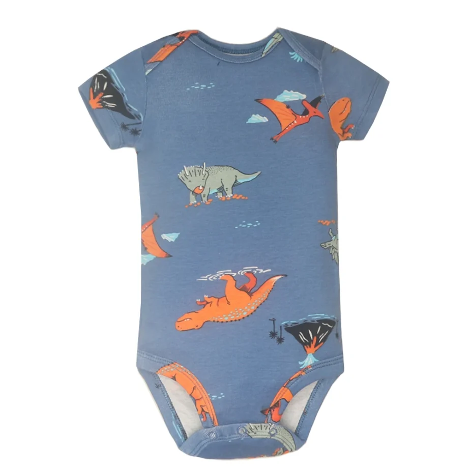 5Pcs/lot Baby Boys Romper Fashion Soft Cotton Summer Bebe Clothes Infant Jumpsuit Cartoon Dinosaur Newborn Baby Girl Clothes