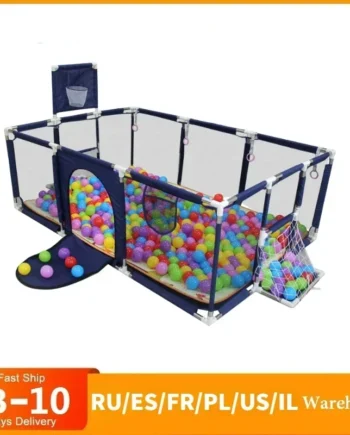 Baby Playground Playpen Corralito for Baby Toddlers with Thicken Steel Pipes Kids Play Park Activity Fence Ball Box Game Playpen