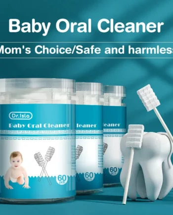 MAMIJOY 60pcs Baby Oral Cleaning Stick Disposable Cleaner Milk Teeth Gauze Toothbrush Baby Tongue Washing For Newborn Oral Care
