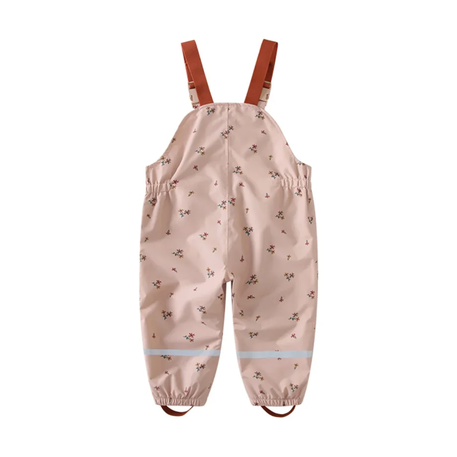 HONEYKING Children Waterproof Rain Pants Baby Jumpsuits Boys Girls Overalls Pants Fashion Kids Overalls