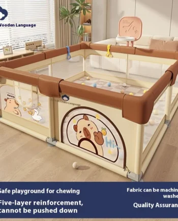 Baby Playpen Safety Fence Indoor Play Yard for Toddlers Crawling Walking Guardrail Kids Activity Center with Play Mat Home