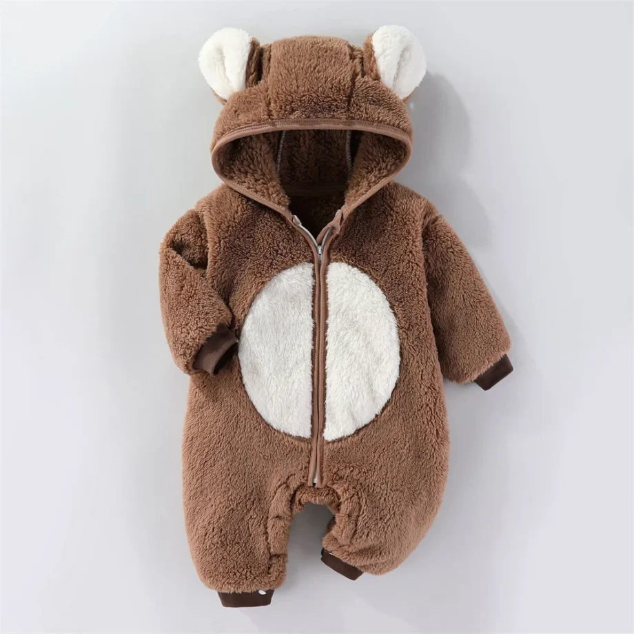 Autumn Winter Newborn Baby Clothes Infant Clothing Girls Jumpsuit for Boys Soft Flannel Romper Toddler Clothes 0-18 Month