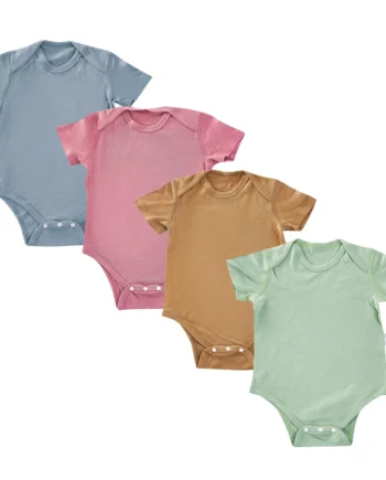 HappyFlute 0-2Y Fresh Pattern Soft Bamboo Cotton Fabric Baby Girl&Boy Short-sleeve Jumpsuit Baby Romper Summer Newborn Clothes
