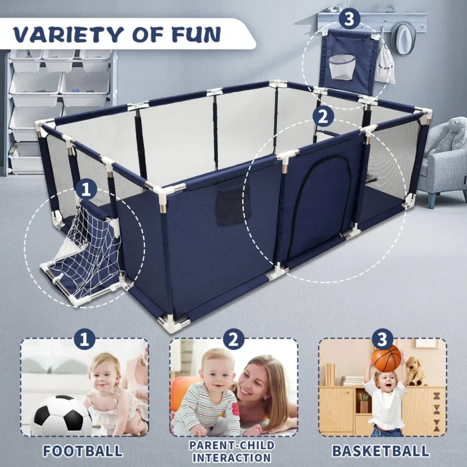 IMBABY Baby Playpen Safety Barrier Fence Larger Children's Playpens Kids Fence Dry Pool For Newborn Playground for Children
