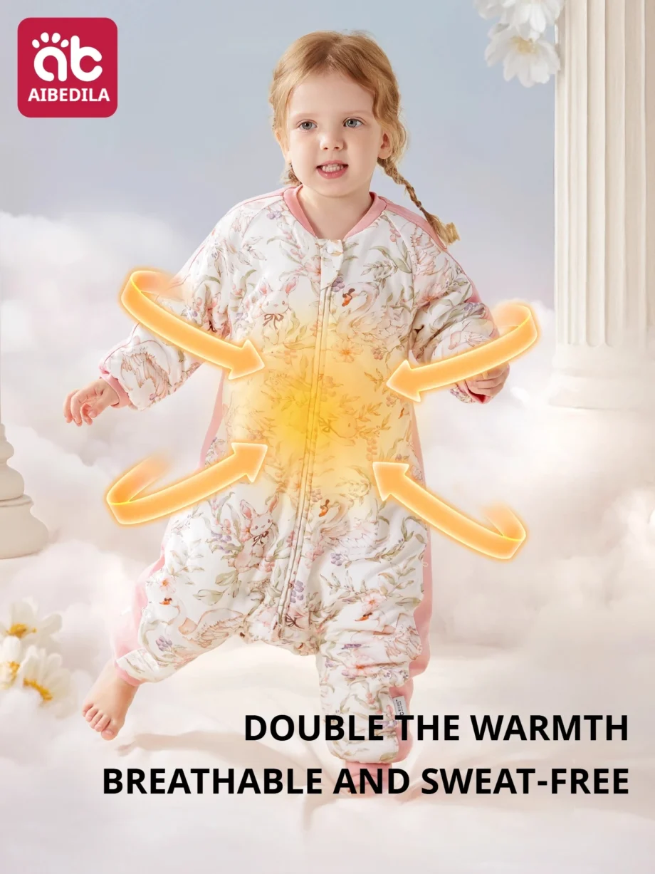 AIBEDILA Baby Sleep Sack Thick Soft Kid's Swaddle Transition Sleeping Bag Warmth Toddlers Wearable Blanket 6M-5.5T Boy/Gril