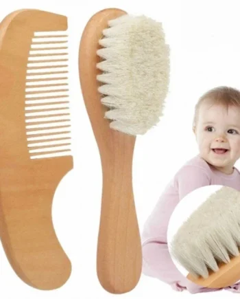 Newborn Baby Wool Baby Wooden Brush Comb Newborn Hair Brush Infant Head Massager Portable Baby Comb Hair Bath Brush Comb New