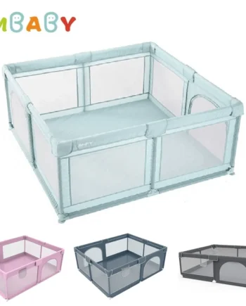 IMBABY 180x200 Baby Playpen Gray Baby Activity Fence Large Baby Playground Safety Playpen for Children Ball Pool Safety Barries