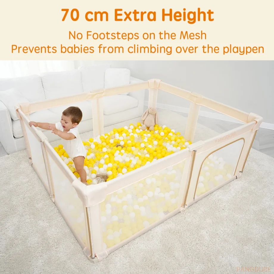 PANGDUBE Folding Baby Playpen Large Foldable Playground for Baby Safety Fence Activities for Baby Park Portable Baby Games Area