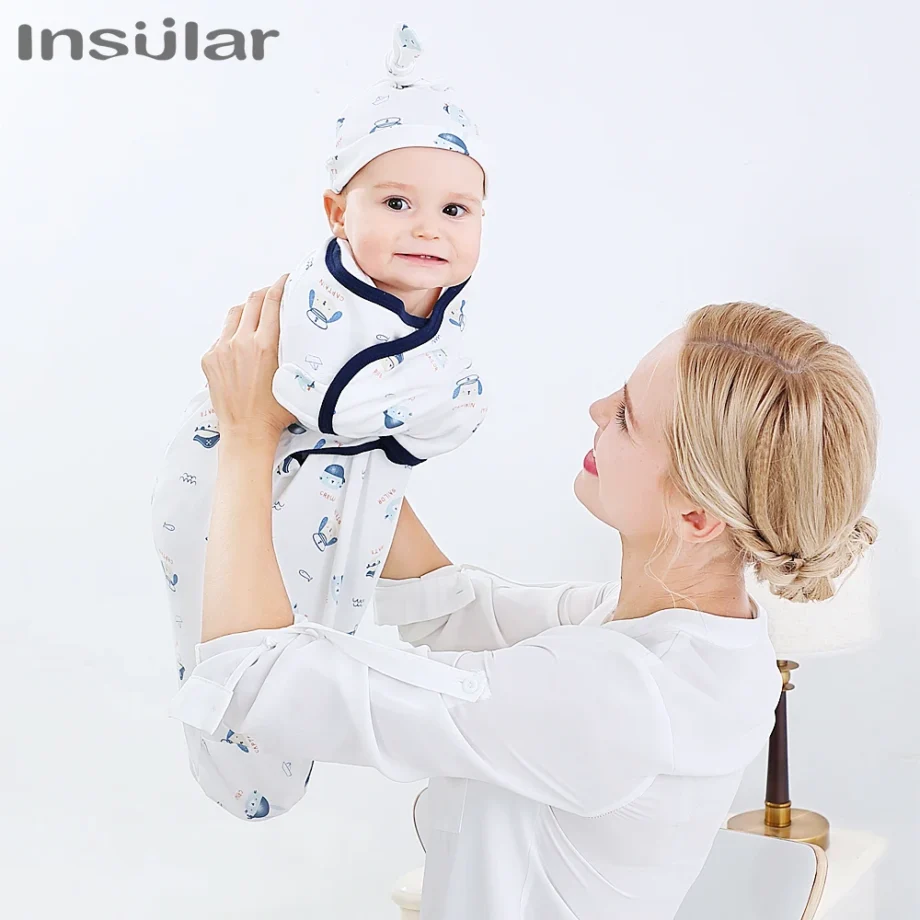 INSULAR 1pc Baby Swaddle Wrap Soft Cocoon Baby Blankets Newborn Swaddle Wrap Warm Cotton Baby Bedding Blanket