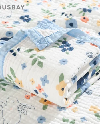 100%Cotton Baby Blankets 6 Layers Gauze Breathable Muslin Cotton Soft Absorbent Newborn Swaddle Blankets Cartoon Baby Bath Towel