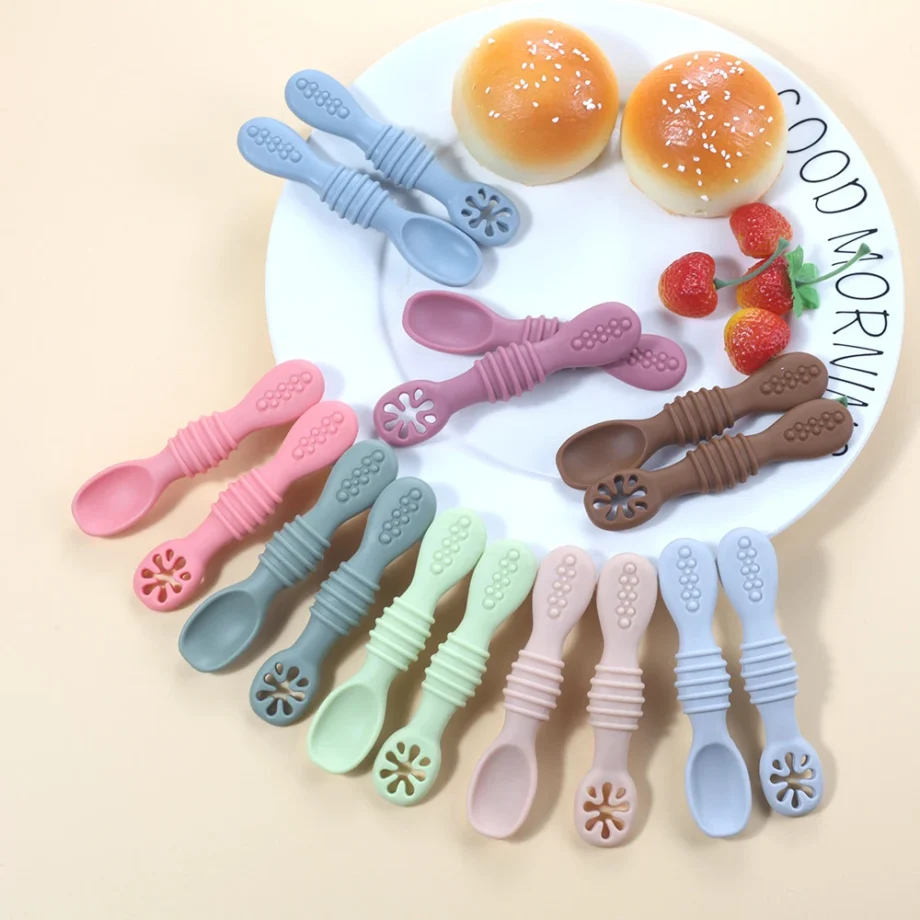 Silicone Baby Dining Plate With Spoon Fork Children Dishes Suction Plate for Toddlers Kid Training Feeding Sucker Bowl BPA FREE