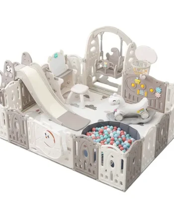 Foldable Indoor Safety Fence Baby Playpen Slide Toddler Activity Center Learning Playground Combo baby playground playpen climb