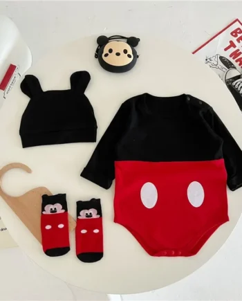 Baby Girl Boy Bodysuit Cartoon Winnie The Pooh Bear Newborn Long Sleeve Romper Toddler Boys Girls Jumpsuit Clothes K3529