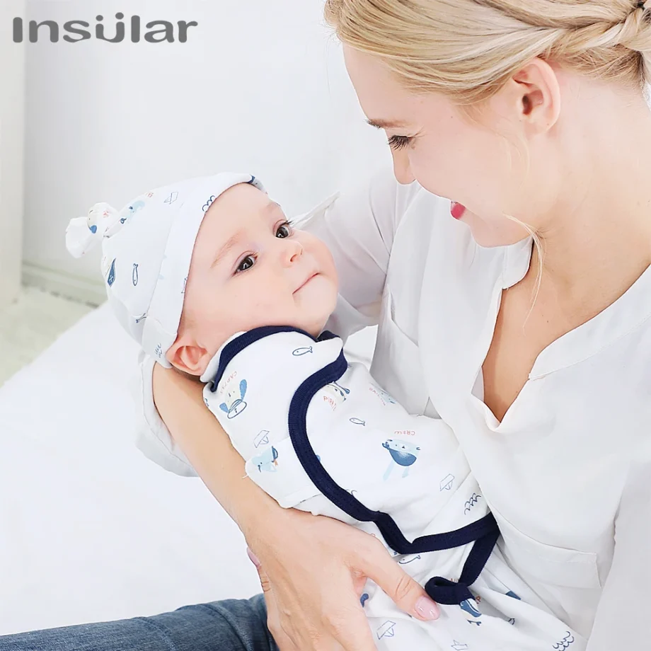 INSULAR 1pc Baby Swaddle Wrap Soft Cocoon Baby Blankets Newborn Swaddle Wrap Warm Cotton Baby Bedding Blanket