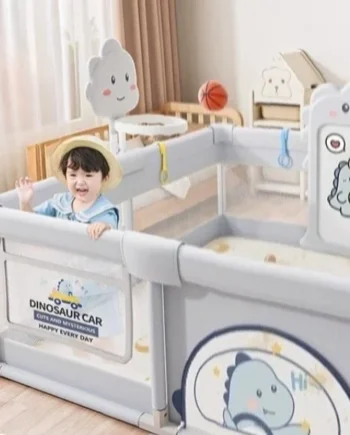 Baby Playpen Safety Gate Crawling Indoor Play Mat Fencer Home Play Yard Toddlers Infants Childproof Crawl Guard Activity Center
