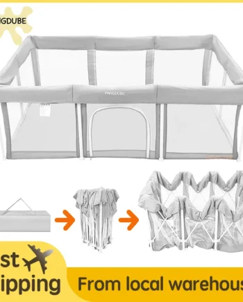 PANGDUBE Portable Baby Playpen Children Playground Foldable Baby Activities Fence Large Toddler Safety Fence Indoor Play Park