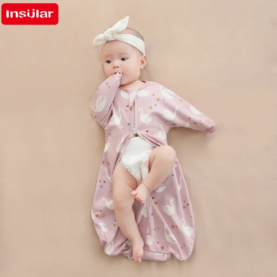 Newborn Raised Hand Anti-shock Cotton cartoon Swaddle Blanket New Born Baby Items Baby Swaddles