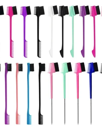 Edge Brush Comb Vendor Double Sided 3 In 1 Edge Control Brush for Baby Hair Salon Hair Comb Brushes Beauty Tools