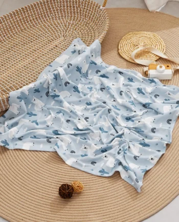 Warm Soft Breathable Bamboo Cotton Baby Swaddle Blanket Infant Bath Towel Newborn Quilt Toddler Stroller Cover Size 80x80cm