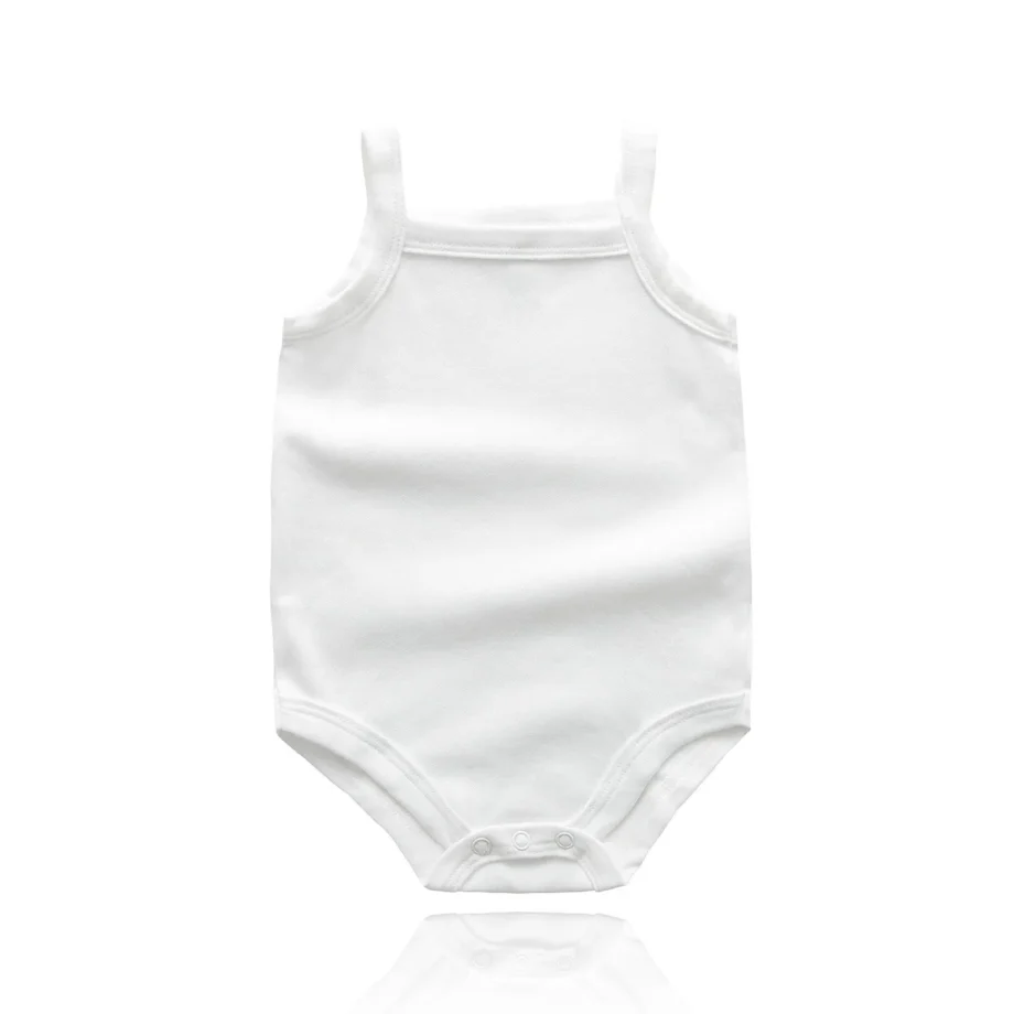 Summer 0-48M Baby Girl Clothes Cotton Material Vest Baby Jumpsuit Solid Color Soft And Comfortable Newborn Baby Bodysuit